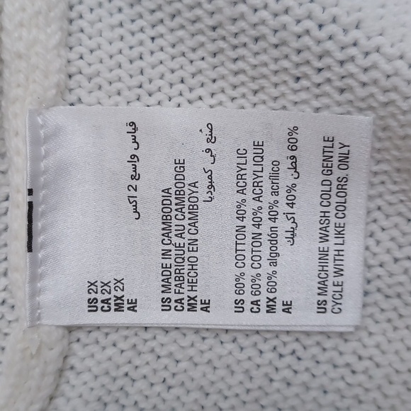 Karen Scott Plus Size Funnel-Neck Sweater, Winter White - Picture 11 of 12